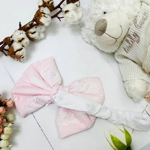 Лента - бант из натурального хлопка для перевязывания конверта новорожденного Bebika (18/50-1)